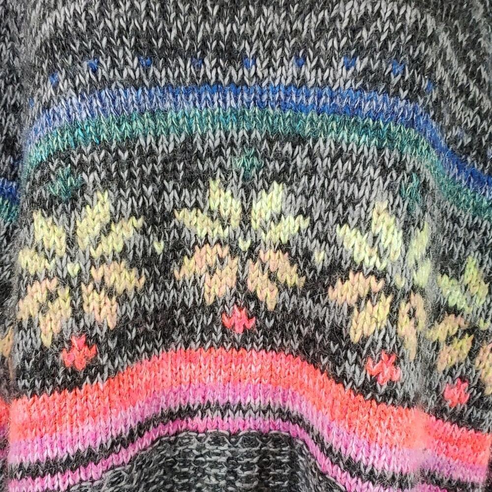 American Eagle Rainbow Snowflake Fair Isle Jegging Sweater SZ XL - Picture 4 of 10